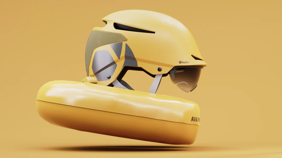 3D CAD model side view render